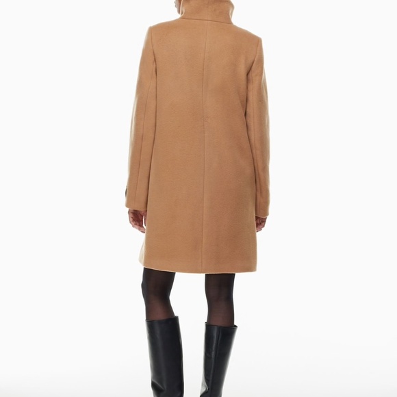 WILFRED Wool Cashmere Camel Cocoon Midi Coat - Picture 2 of 7
